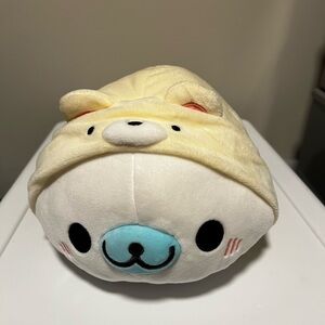 Cute Cream and Blue Stuffed Animal Little Bear